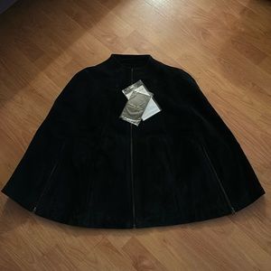 Terry Lewis  Classic Luxuries Women's Genuine Leather Suede Poncho NWT